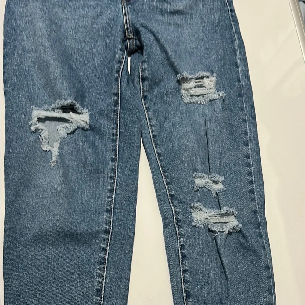 Women's Blue Levis Silver tab Mom Distressed Jeans Size 26 - Picture 5 of 5